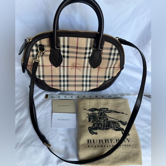 Burberry Haymarket Orchard Bowling Bag - Picture 1 of 14